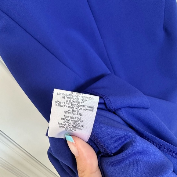 Laura Petites - Small Tie Neck Midi Dress - Size 2 - Stretchy Cocktail Dress - Picture 5 of 6